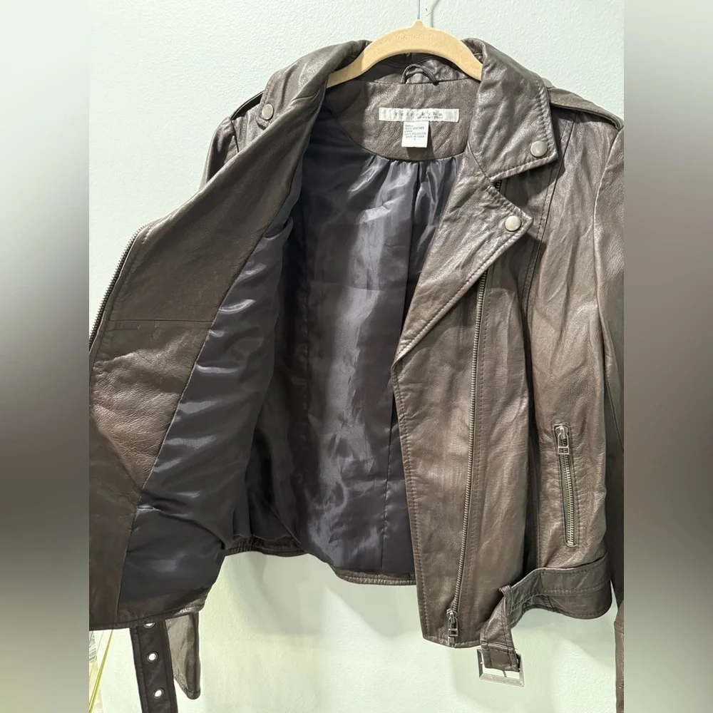 Rezrekshn bu Esther Chen woman leather moto jacket